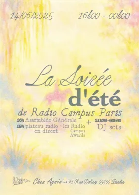 Affiche de la Soirée d'été de Radio Campus Paris
