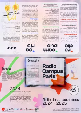Brochure de la grille des programmes 2024-2025 de Radio Campus Paris